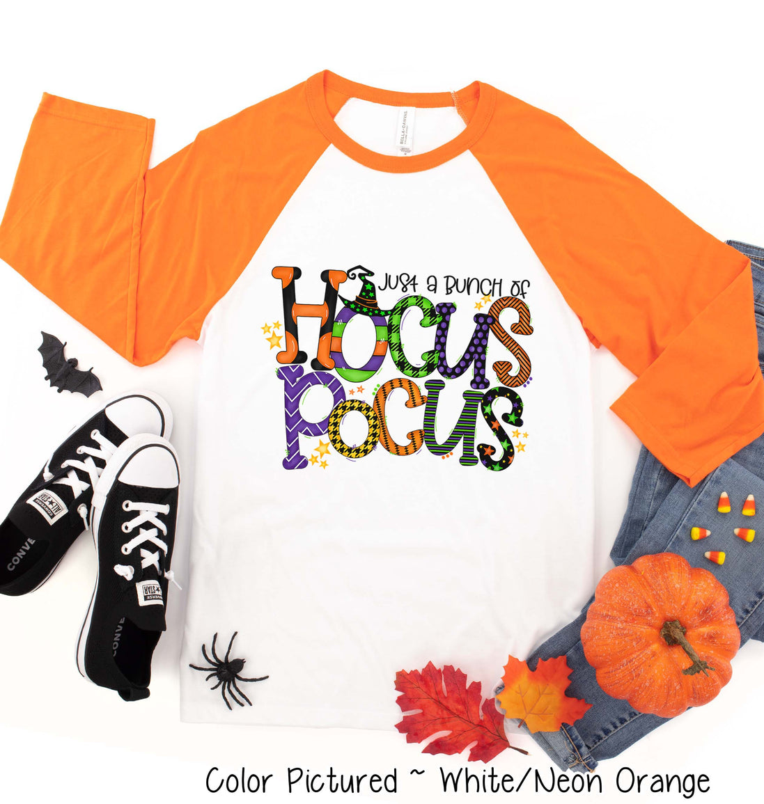Just A Bunch of Hocus Pocus Halloween Raglan Tee