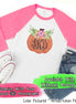Floral Pumpkin Monogram Fall Raglan