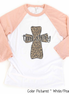 True Story Distressed Leopard Cross Easter Raglan Tee