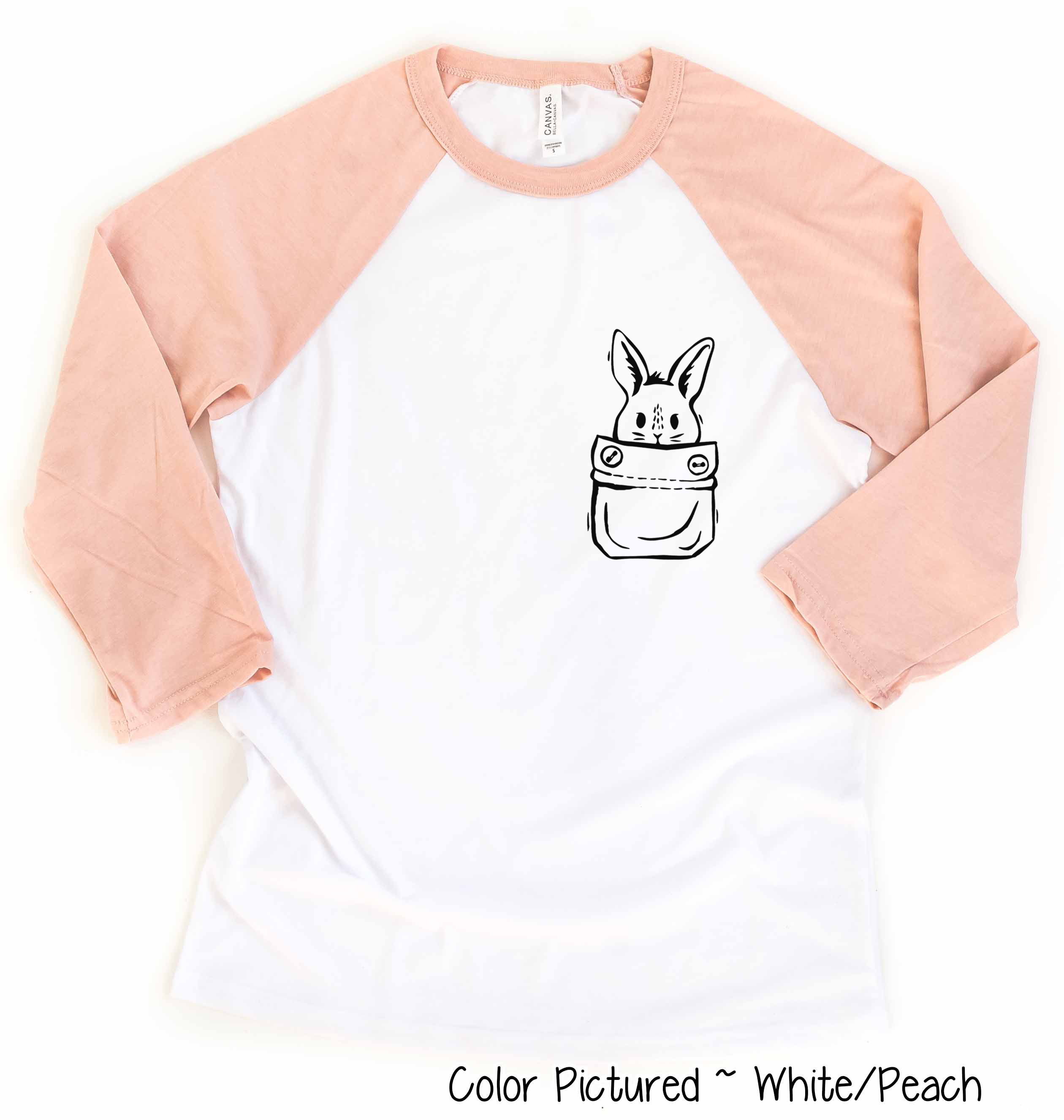 Easter Bunny Pocket Print Raglan Tee