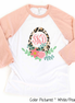 Monogram Leopard Easter Egg Raglan Tee