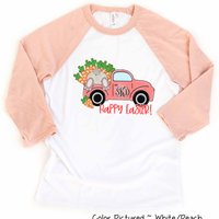 Monogram Easter Carrot Truck Raglan Tee