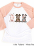 Monogram Leopard Rose Gold Bunnys Raglan Tee