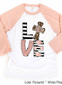 Monogram Leopard Rose Gold LOVE Cross Raglan Tee