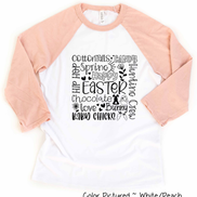 Easter Word Art ~ Subway Art Raglan Tee