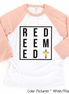 Redeemed with Gold Cross Easter Raglan Tee
