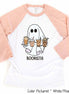 Boorista Coffee Latte Halloween Raglan Tee