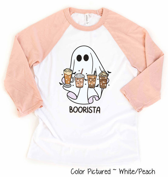 Boorista Coffee Latte Halloween Raglan Tee