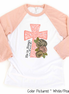 He Is Risen Pink Leopard Cross Easter Raglan Tee
