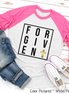Forgiven with Gold Cross Easter Raglan Tee