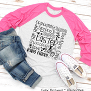 Easter Word Art ~ Subway Art Raglan Tee
