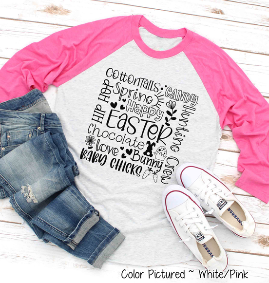 Easter Word Art ~ Subway Art Raglan Tee