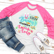 Every Bunny's Favorite Lunch Lady Easter Raglan Tee
