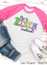 He Is Risen Indeed Colorful Christian Easter Raglan Tee