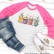 Monogram Coffe Latte Easter Drinks Raglan Tee