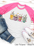 Monogram Coffe Latte Easter Drinks Raglan Tee