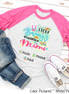 Personalized Shirt For Mimi Every Bunny's Favorite & Easter Eggs with Custom Grandkids Name Easter Day Raglan Tee