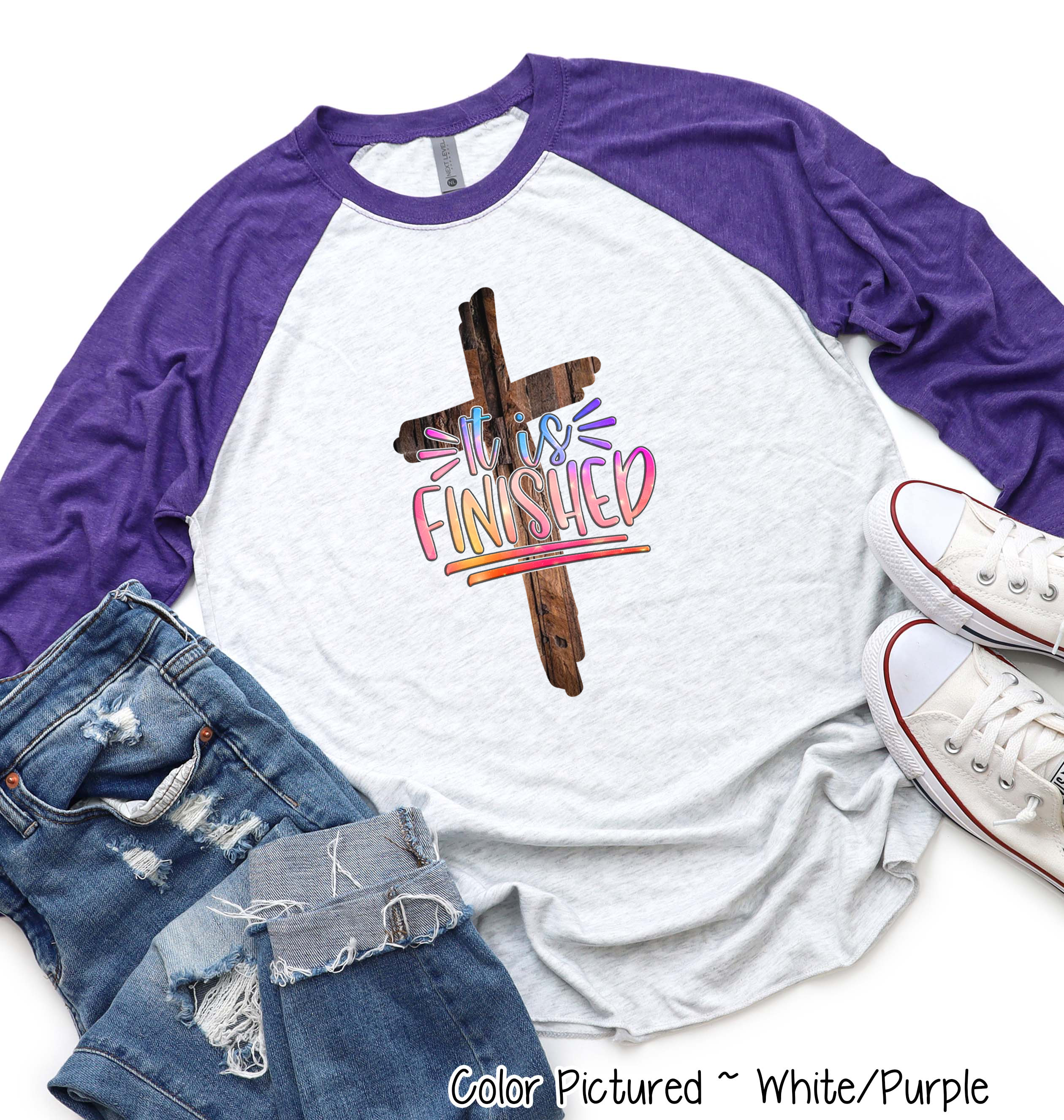 It is Finished Cross Raglan Tee
