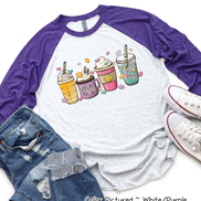 Monogram Coffe Latte Easter Drinks Raglan Tee