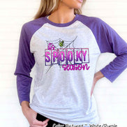 Spooky Season Spider Halloween Raglan Tee