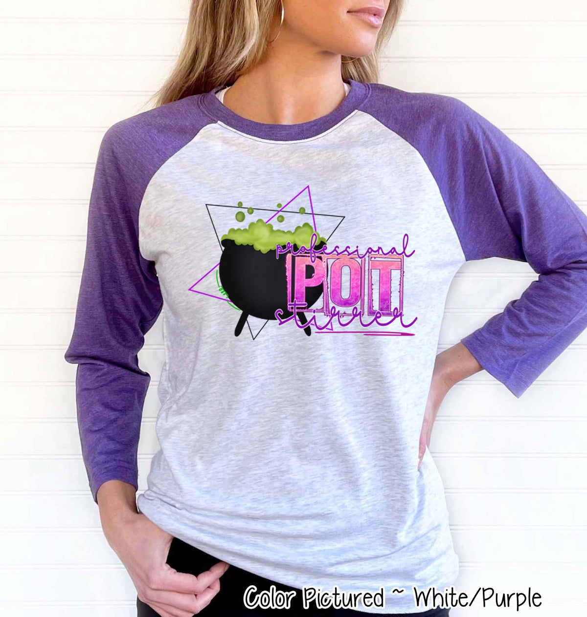 Professional Pot Stirrer Halloween Raglan Tee