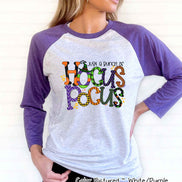 Just A Bunch of Hocus Pocus Halloween Raglan Tee