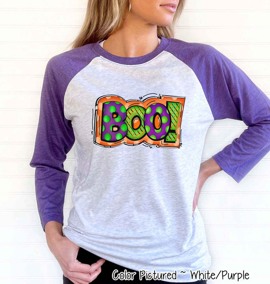 Boo! Halloween Raglan Tee