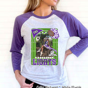 Friday Night Lights Ultimate Fan Tee Photo Raglan Shirt (Football, Cheer, Drill Team, Band)
