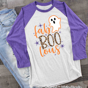 Fab Boo Lous Halloween Boo  Raglan Shirt