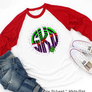 Big Monogram Beetle Halloween Raglan Tee