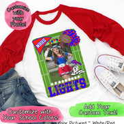 Friday Night Lights Ultimate Fan Tee Photo Raglan Shirt (Football, Cheer, Drill Team, Band)