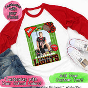 Friday Night Lights Ultimate Fan Tee Photo Raglan Shirt (Football, Cheer, Drill Team, Band)