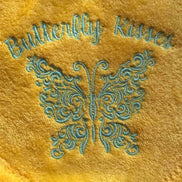 Custom Embroidery ~ Butterfly Kisses Blanket