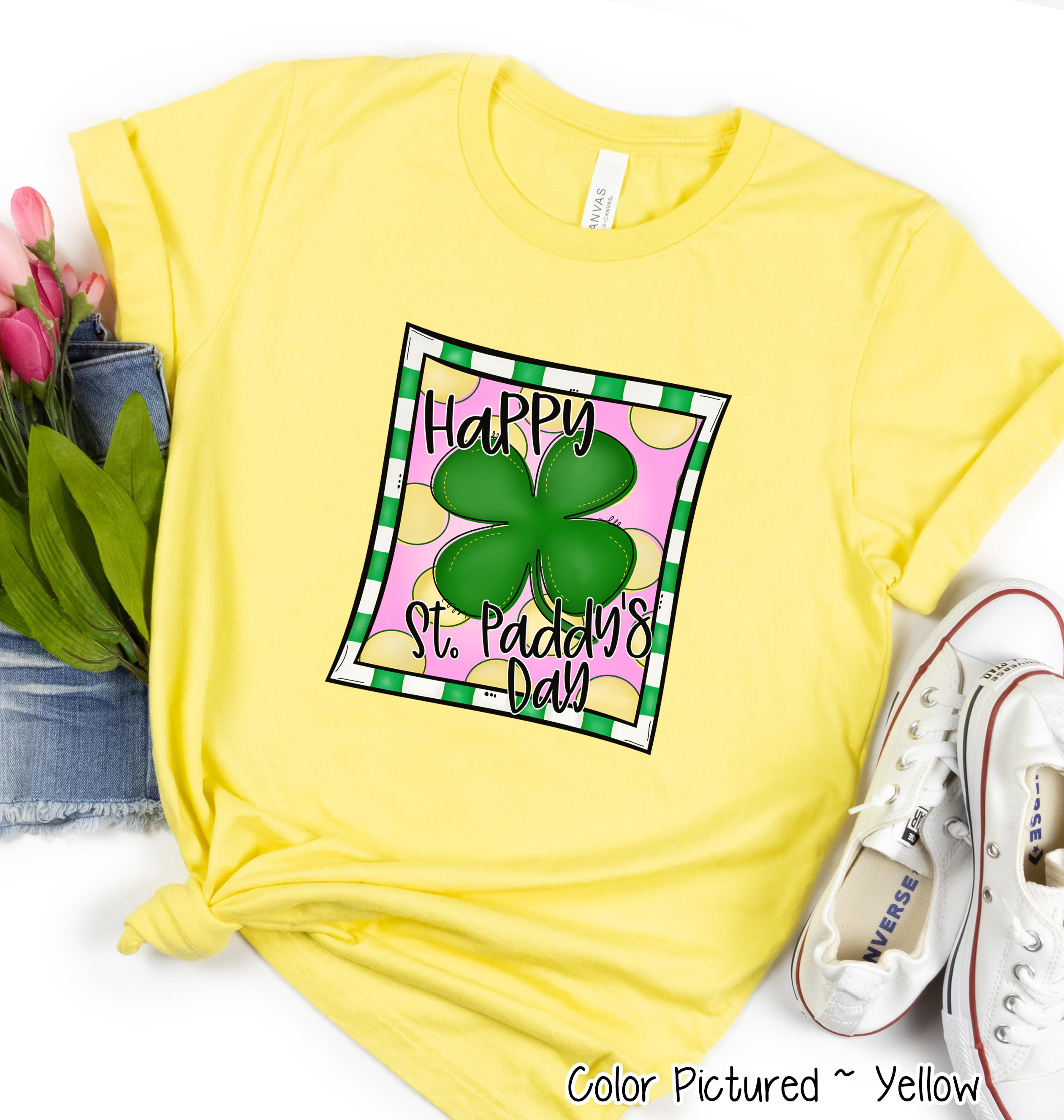 Happy St Paddys Day Clover Tee