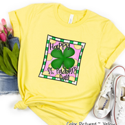 Happy St Paddys Day Clover Tee