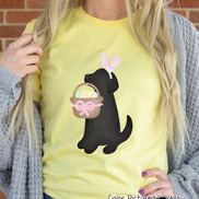 Dog Girl Black Lab Easter Tee