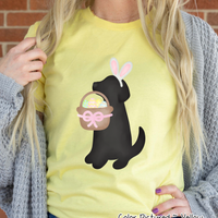 Dog Girl Black Lab Easter Tee