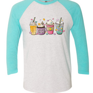 Monogram Coffe Latte Easter Drinks Raglan Tee