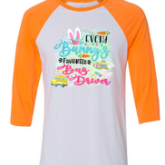 Every Bunny's Favorite Bus Driver Easter Raglan Tee