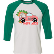 Monogram Easter Carrot Truck Raglan Tee