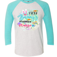 Every Bunny's Favorite Nurse Easter Raglan Tee