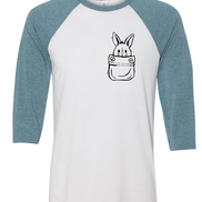 Easter Bunny Pocket Print Raglan Tee