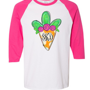 Monogram Easter Carrot Raglan Tee