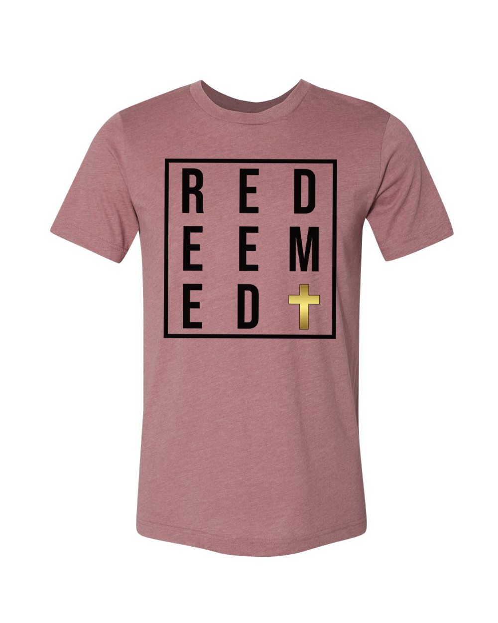 Redeemed with Gold Cross Easter Tee