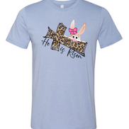 Risen Leopard Cross Easter Bunny Tee