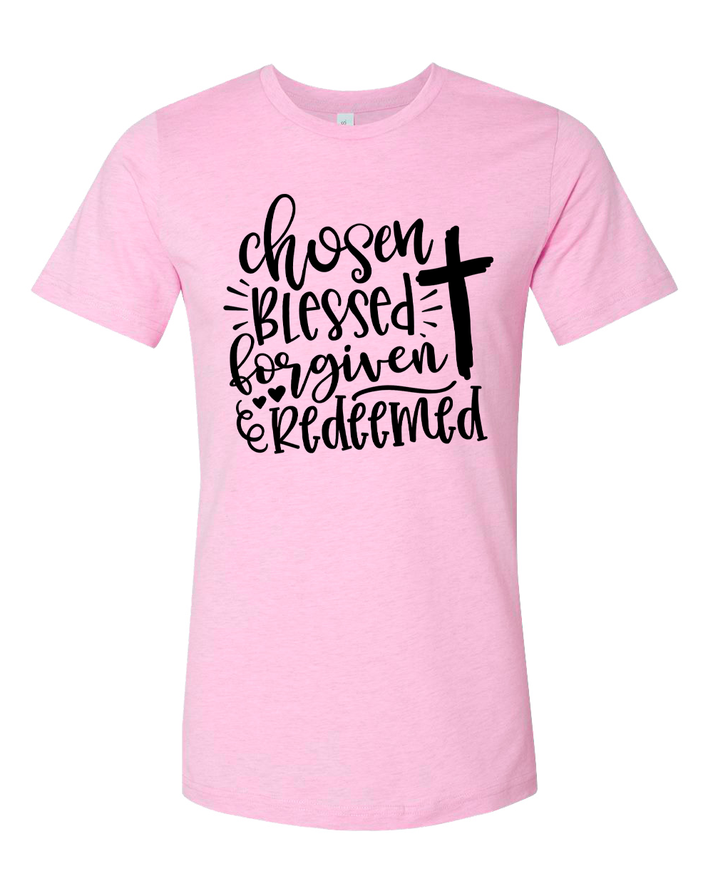 Chosen, Blessed, Forgiven, Redeemed Cross Tee