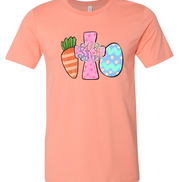 Monogram Carrot Cross & Egg Easter Tee