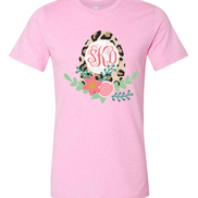 Monogram Leopard Easter Egg Tee
