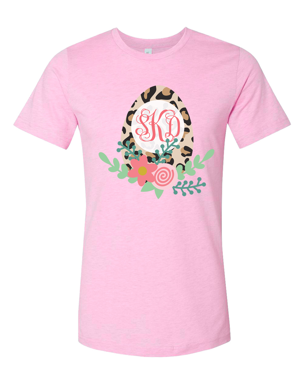Monogram Leopard Easter Egg Tee