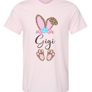 Cheetah Leopard Print Bunny Ears with Gigi Easter Tee